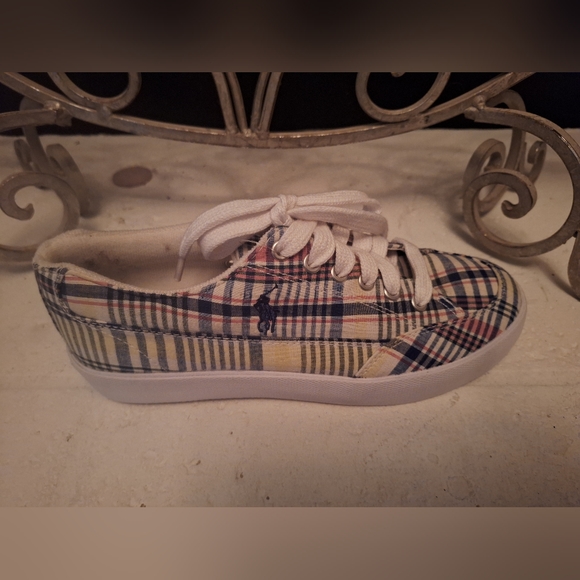 NEW, never worn! Polo‎ Ralph Lauren Plaid Women’s Sz 9B  Tennis Shoes  Lace Up - Picture 13 of 13